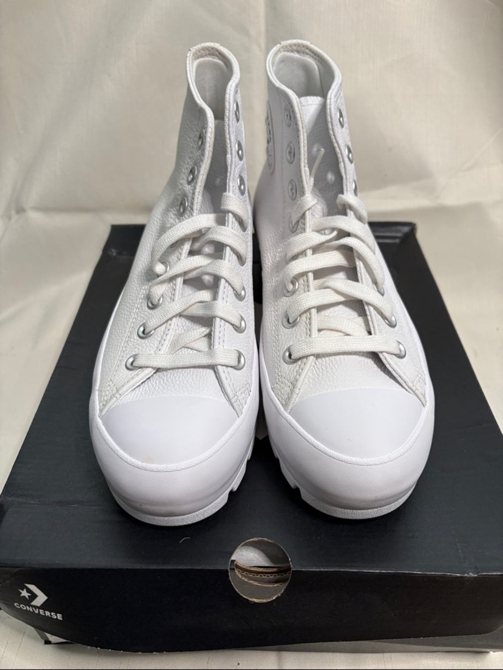 Converse Chuck Taylor Leather High Top Lugged Sole Sneakers - Picture 3 of 11